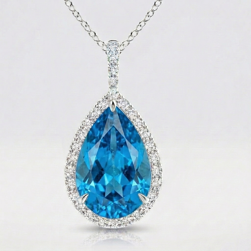 The Pear London Blue Topaz Necklace