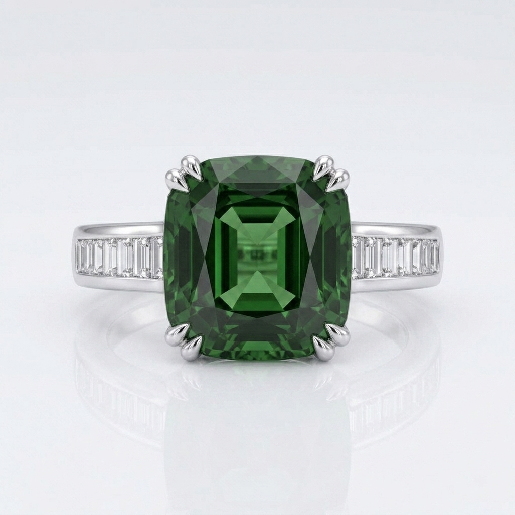 The Radiant Green Tourmaline Ring