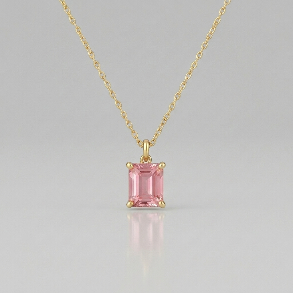 The Radiant Pink Tourmaline Necklace