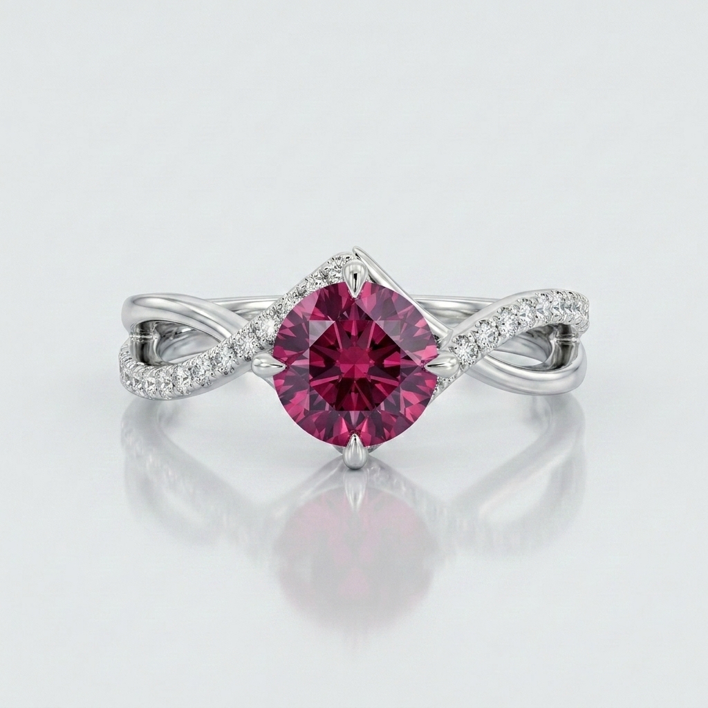 The Round Purple Garnet Ring